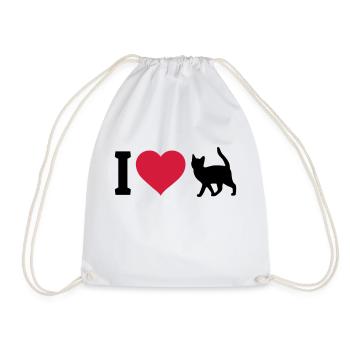 I love cats - Turnbeutel - Weiß - Vorne