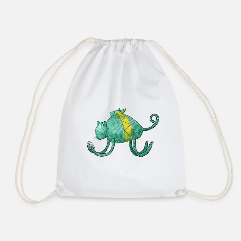 iCat - Drawstring Bag - white