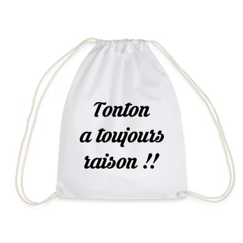 Tonton - Oncle - Neveu - Nièce - Bébé - Naissance - Sac de sport léger - blanc - Devant