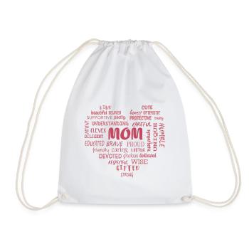 Beste Mutter Qualitäten und Mama Eigenschaften - Turnbeutel - Weiß - Vorne