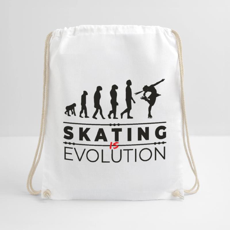 Skating is evolution - Message Humor Parody Drawstring Bag