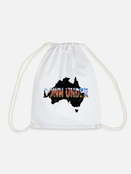DOWN UNDER - Australia - Turnbeutel - Weiß