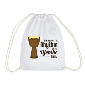 Djembe Player Drummer Music Drum Musician - Drawstring Bag - white - Front