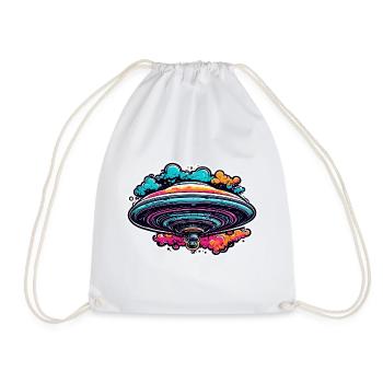 Alien / Spaceship / UFO / Area 51 / All / Mars - Drawstring Bag - white - Front