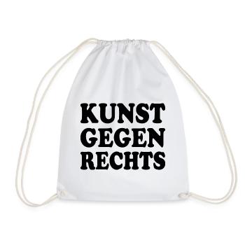 Kunst gegen rechts - Turnbeutel - Weiß - Vorne