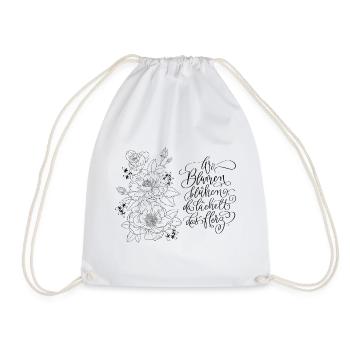 Des fleurs avec une devise positive - Sac de sport léger - blanc - Devant