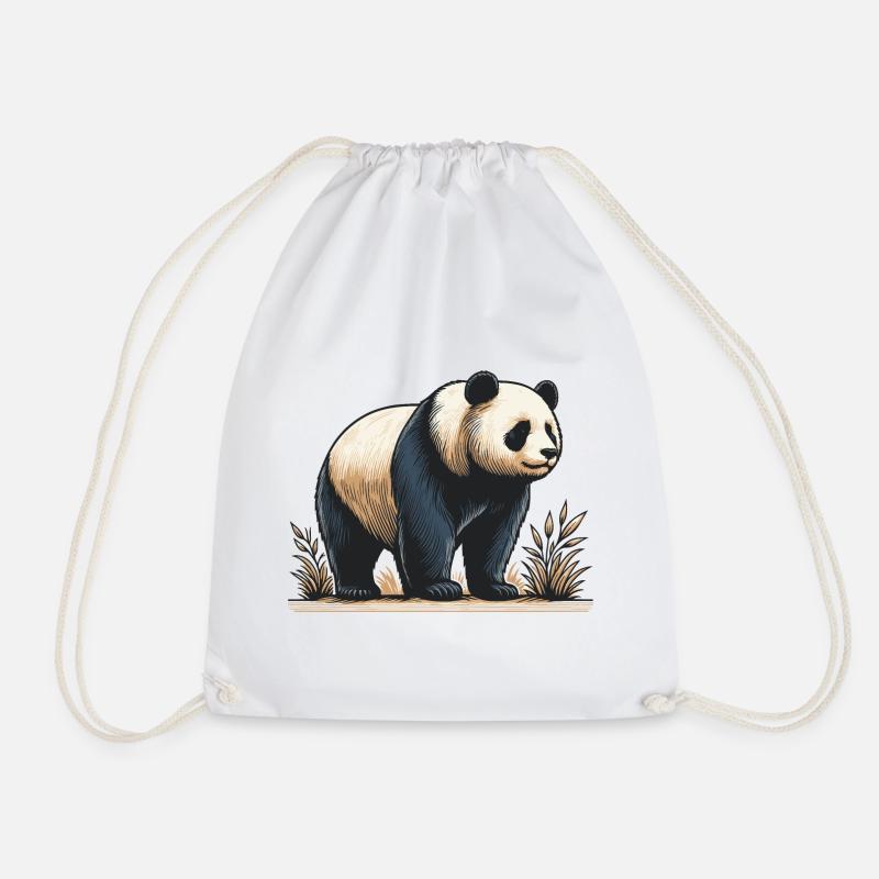 Panda - Turnbeutel - Weiß