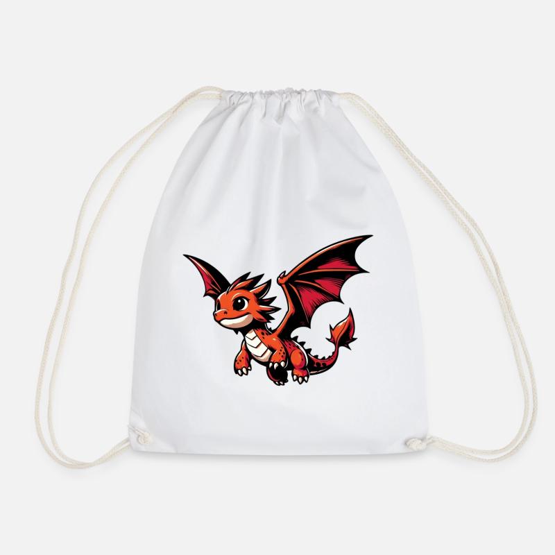 Drache - Turnbeutel - Weiß
