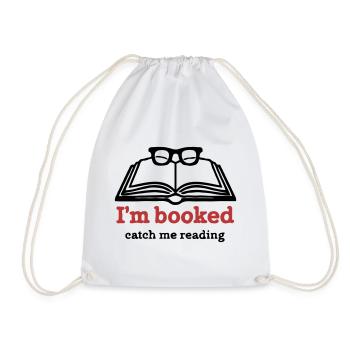 I’m Booked – Catch Me Reading - Turnbeutel - Weiß - Vorne