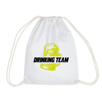 Drinking Team Bier - Turnbeutel - Weiß - Vorne