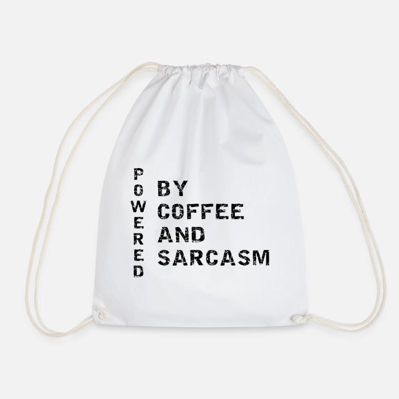 Alimenté par le café et le sarcasme - Sac de sport léger - blanc