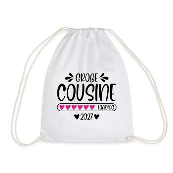 Big Cousin 2027 loading - Drawstring Bag - white - Front