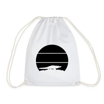 Alligator Sunset Retro Reptiles - Sac de sport léger - blanc - Devant