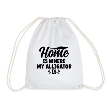 La maison, c’est là où est mon alligator - Sac de sport léger - blanc - Devant