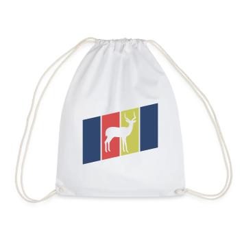 Antelope Silhouette Africa - Drawstring Bag - white - Front