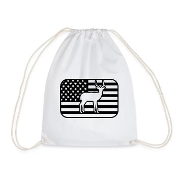 Antelope USA Flag - Drawstring Bag - white - Front