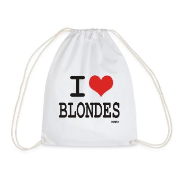 I love blondes - Turnbeutel - Weiß - Vorne