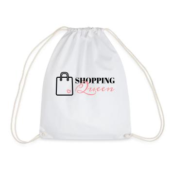 Shopping Queen Bag - Drawstring Bag - white - Front