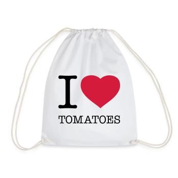 J’ADORE LES TOMATES Tomate - Sac de sport léger - blanc - Devant