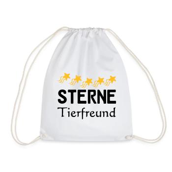 Sterne Tierfreund Geschenk - Turnbeutel - Weiß - Vorne