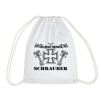 Auto Tuning Schrauber Kult Shirt, oldschool(25) - Turnbeutel - Weiß - Vorne