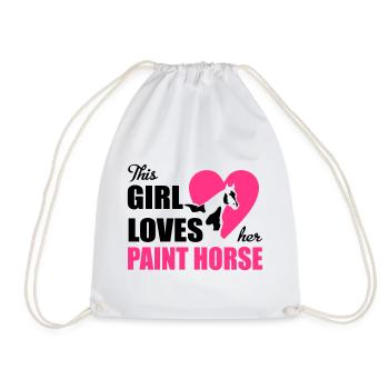 6254398 129692105 Paint Horse - Turnbeutel - Weiß - Vorne