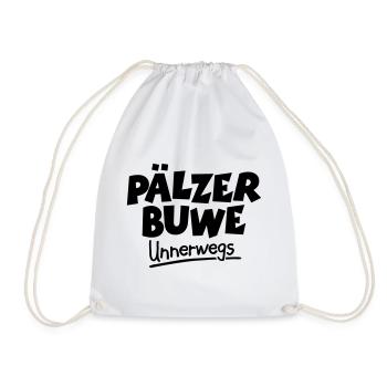 Pälzer Buwe Unnerwegs - Pfälzer Männer auf Tour - Turnbeutel - Weiß - Vorne