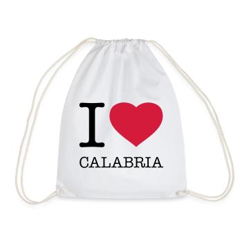 I LOVE CALABRIA Kalabrien Italy Italien - Turnbeutel - Weiß - Vorne