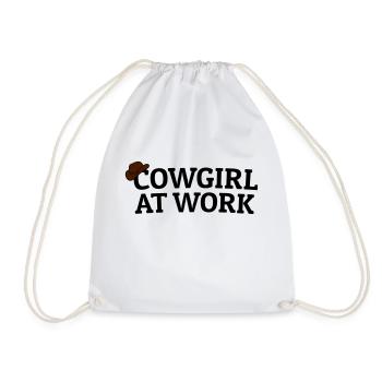 Cowgirls at work - Drawstring Bag - white - Front
