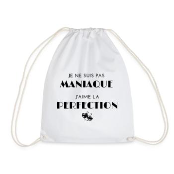 Je ne suis pas maniaque j'aime la perfection - Sac de sport léger - blanc - Devant