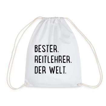 Bester Reitlehrer - Turnbeutel - Weiß - Vorne