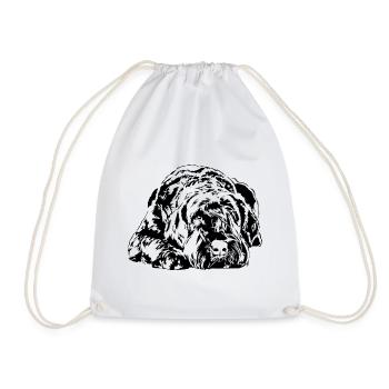 RIESENSCHNAUZER Dog IGP Wilsigns Dogs - Drawstring Bag - white - Front