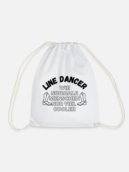 Line Dancer: Wie normale Menschen nur viel cooler - Turnbeutel - Weiß