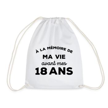 A la mémoire de ma vie avant mes 18 ans - Sac de sport léger - blanc - Devant