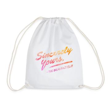 The Breakfast Club Sincerely Yours - Drawstring Bag - white - Front