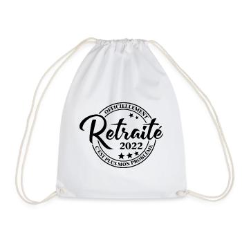 Officiellement Retraité 2022 C plus mon problème - Sac de sport léger - blanc - Devant