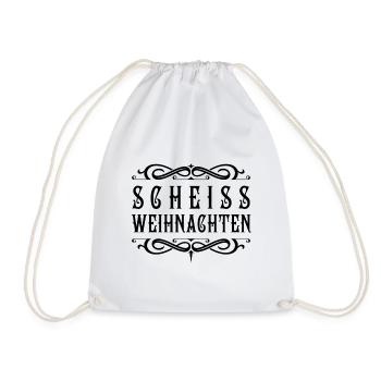 Scheiss Weihnachten - Turnbeutel - Weiß - Vorne