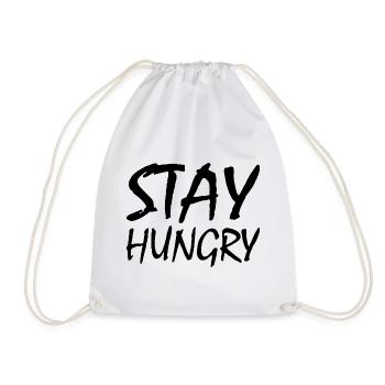 Stay hungry - Sac de sport léger - blanc - Devant