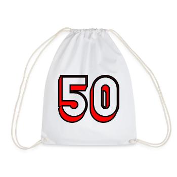 50 ANS. 50e ANNIVERSAIRE. ANNIVERSAIRE 50 ANS. 50 - Sac de sport léger - blanc - Devant