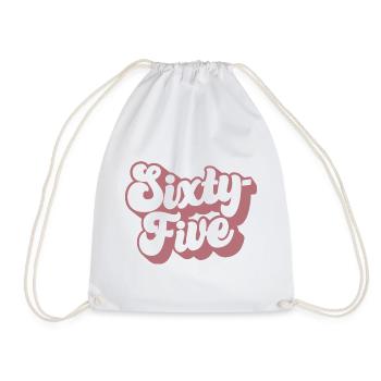 Sixty-five 65th Birthday Women Her 65 Years Old - Drawstring Bag - white - Front