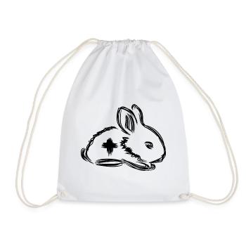 Rabbit First Aid - Drawstring Bag - white - Front