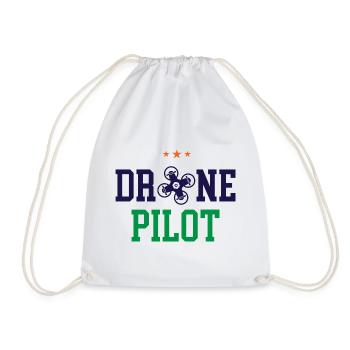 Drohnen-Pilot - Turnbeutel - Weiß - Vorne