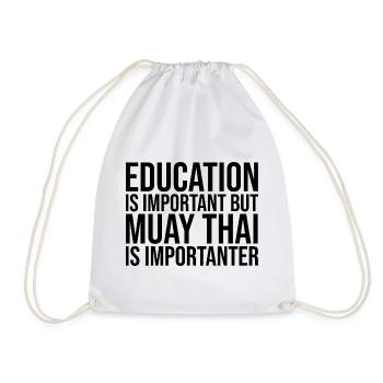 Muay Thai Muay Thai Muay Thai - Turnbeutel - Weiß - Vorne