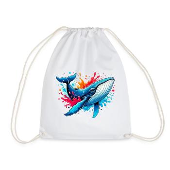 Baleine - Sac de sport léger - blanc - Devant