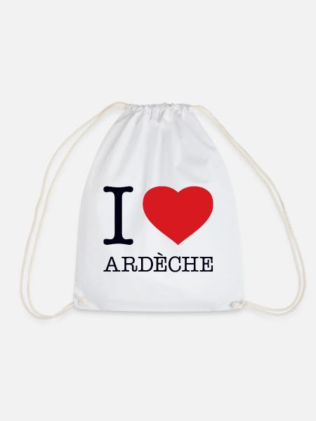 I LOVE ARDECHE - Turnbeutel - Weiß