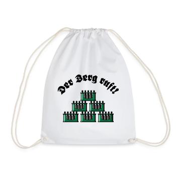 Der Berg Ruft! (Bier Bierkästen Bierkisten / Grün) - Turnbeutel - Weiß - Vorne