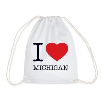 J’ADORE LE MICHIGAN - Sac de sport léger - blanc - Devant