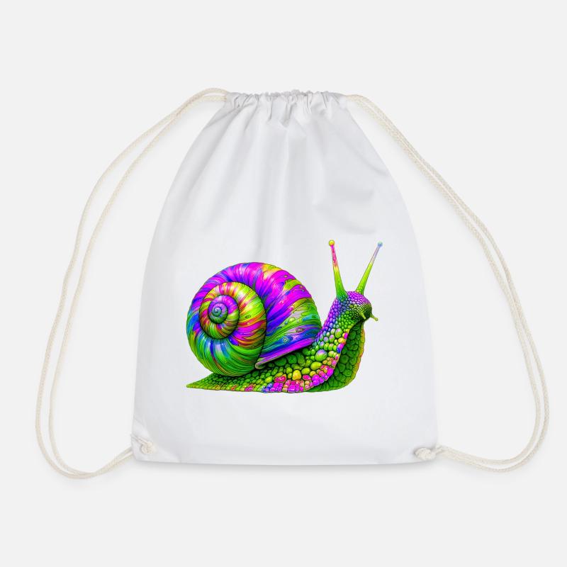 Schnecke - Turnbeutel - Weiß