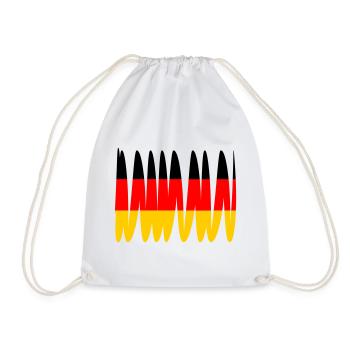 Germany Flag - Drawstring Bag - white - Front