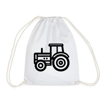 Traktor - Turnbeutel - Weiß - Vorne